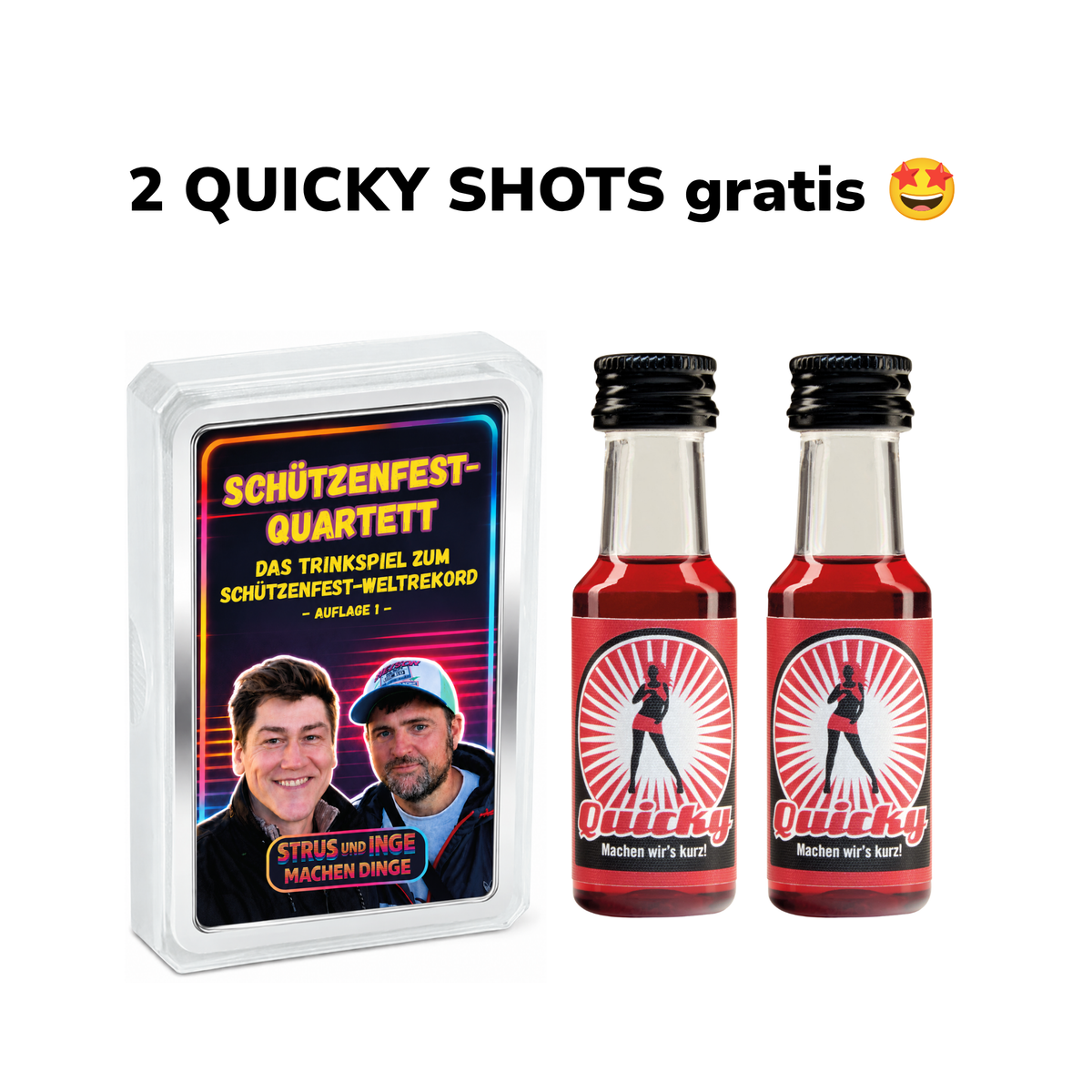 STRUS und INGE Schützenfest Quartett + 2 Gratis QUICKY