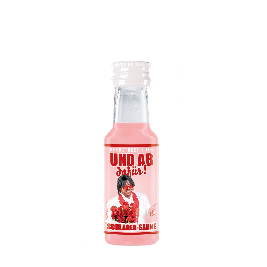 UND AB DAFÜR | 0,02l PET, Erdbeer-Sahne-Likör